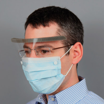 medical eye shield and respirator