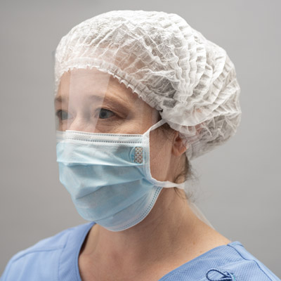 medical face shield with mask
